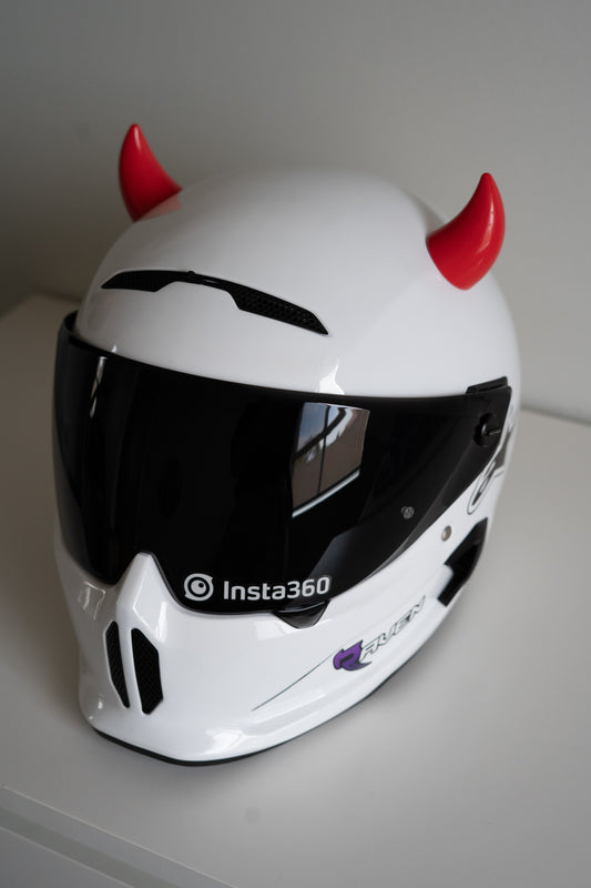 Helmet Flair MagNeatOhz: Small Red Devil Horns for Helmet