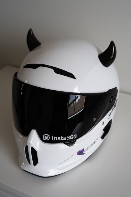 Helmet Flair MagNeatOhz: Small Black Devil Horns for Helmet