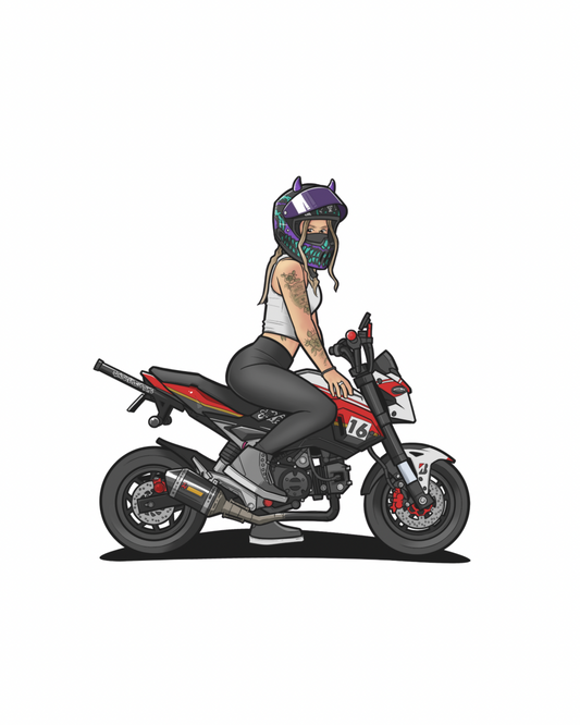 Arabella Moto Grom Sticker