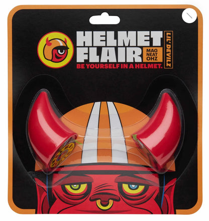 Helmet Flair MagNeatOhz: Small Red Devil Horns for Helmet
