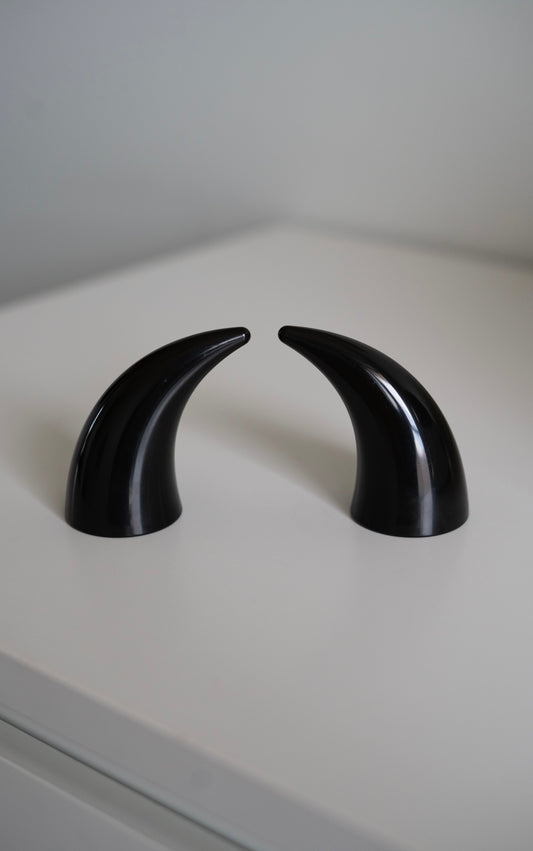 Helmet Flair MagNeatOhz: Large Black Devil Horns for Helmet