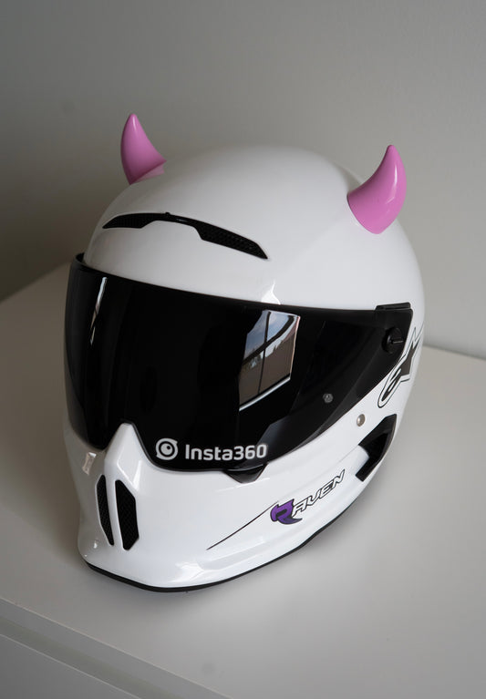 Helmet Flair MagNeatOhz: Small Pink Devil Horns for Helmet