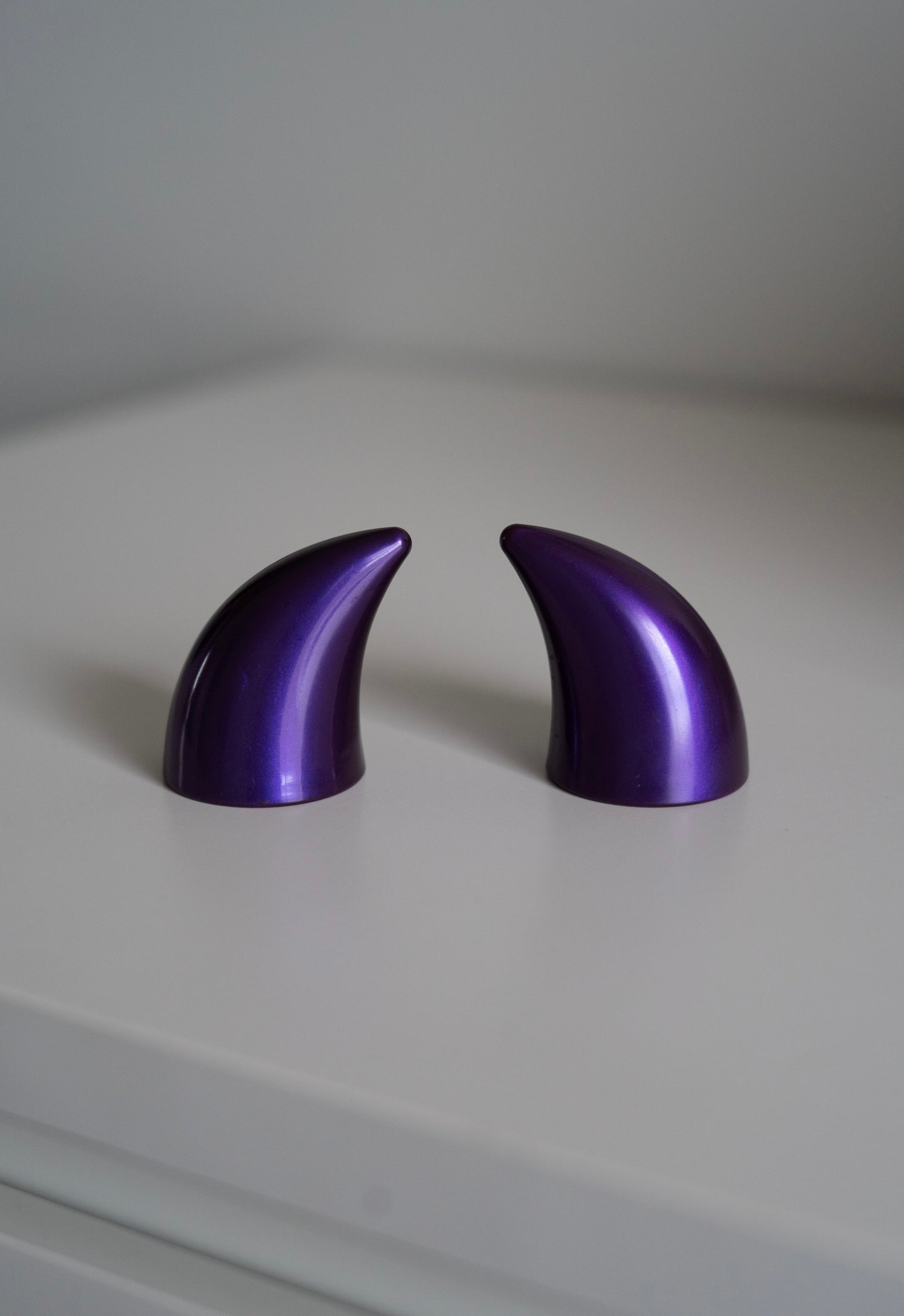 Helmet Flair MagNeatOhz: Small Purple Devil Horns for Helmet