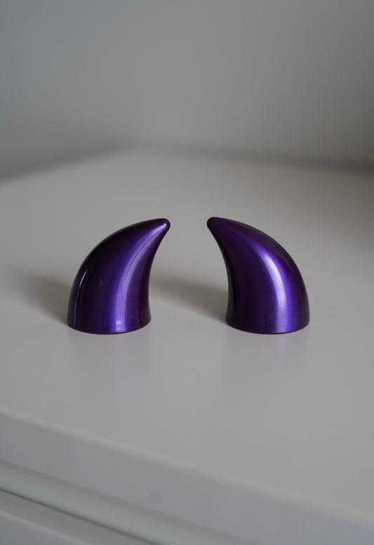 Helmet Flair MagNeatOhz: Small Purple Devil Horns for Helmet