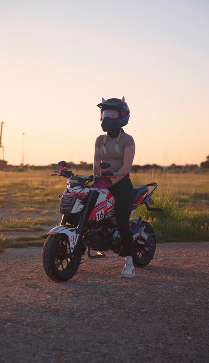 Helmet Flair MagNeatOhz: Small Pink Devil Horns for Helmet