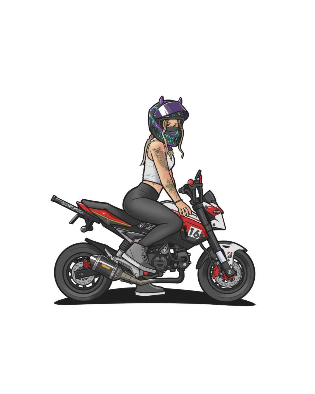 Arabella Moto Grom Sticker